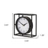 3" Black Distressed Metal Table Clock