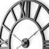 30" Black Iron Analog Round Wall Clock