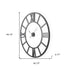 42" Black Iron Analog Round Wall Clock