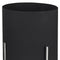 Set of Two Black Metal 20 Ounce Round Pot Planters