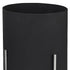 Set of Two Black Metal 20 Ounce Round Pot Planters