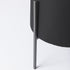 Set of Two Black Metal 20 Ounce Round Pot Planters