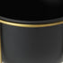 Set of Two Black Metal 20 Ounce Round Pot Planters