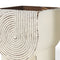 Set of Two White Metal 20 Ounce Rectangular Pot Planters
