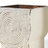 Set of Two White Metal 20 Ounce Rectangular Pot Planters