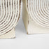Set of Two White Metal 20 Ounce Rectangular Pot Planters