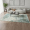 6' X 8' Green White And Gray Abstract Washable Area Rug With UV Protection