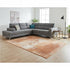 8' X 11' Orange And White Abstract Washable Area Rug With UV Protection