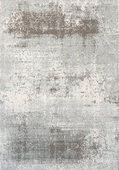 7' X 9' Gray White And Brown Abstract Washable Area Rug With UV Protection