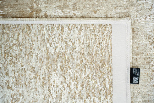 6' X 8' Gold And Beige Abstract Washable Area Rug With UV Protection