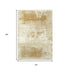 6' X 8' Gold And Beige Abstract Washable Area Rug With UV Protection