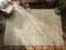 7' X 9' Brown And White Medallion Washable Area Rug With UV Protection