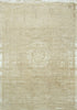 7' X 9' Brown And White Medallion Washable Area Rug With UV Protection