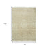 7' X 9' Brown And White Medallion Washable Area Rug With UV Protection