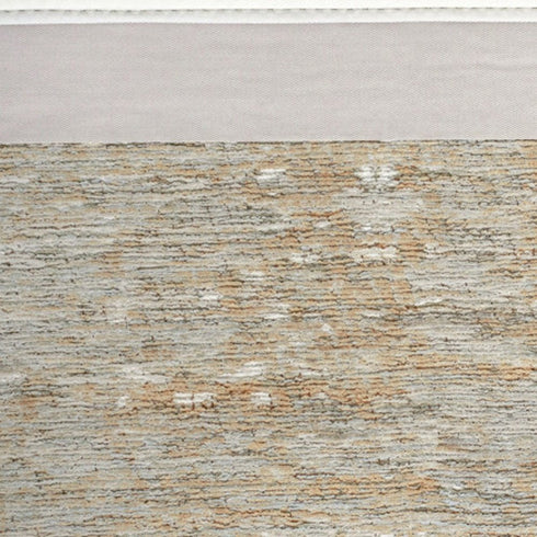 7' X 9' Gray Green And Brown Tribal Washable Area Rug With UV Protection