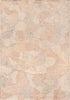 6' X 8' Beige Orange And Brown Geometric Washable Area Rug With UV Protection