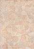 6' X 8' Beige Orange And Brown Geometric Washable Area Rug With UV Protection