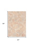 6' X 8' Beige Orange And Brown Geometric Washable Area Rug With UV Protection