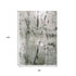 8' X 11' Green And White Abstract Washable Area Rug With UV Protection