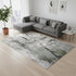 8' X 11' Green And White Abstract Washable Area Rug With UV Protection