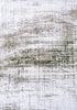 9' X 13' White Gray And Green Abstract Washable Area Rug With UV Protection