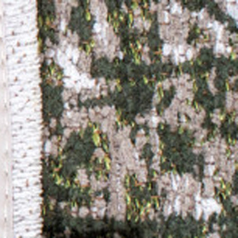 9' X 13' White Gray And Green Abstract Washable Area Rug With UV Protection