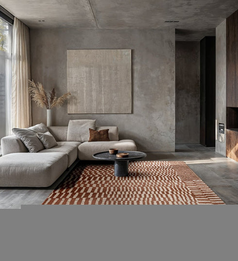 9' X 13' Brown And Beige Geometric Berber Washable Area Rug With UV Protection