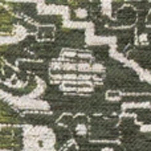 9' X 13' Green And Beige Tribal Washable Area Rug With UV Protection