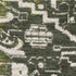 9' X 13' Green And Beige Tribal Washable Area Rug With UV Protection