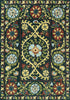 8' X 11' Beige Red And Orange Tribal Washable Area Rug With UV Protection