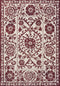6' X 8' Beige And Maroon Tribal Washable Area Rug With UV Protection