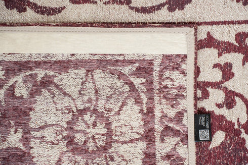 6' X 8' Beige And Maroon Tribal Washable Area Rug With UV Protection