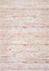 9' X 13' Gray White And Orange Tribal Washable Area Rug With UV Protection