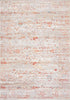 9' X 13' Gray White And Orange Tribal Washable Area Rug With UV Protection