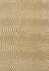 8' Gold And Beige Geometric Berber Washable Round Rug With UV Protection