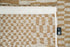 8' Gold And Beige Geometric Berber Washable Round Rug With UV Protection