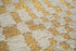 8' Gold And Beige Geometric Berber Washable Round Rug With UV Protection