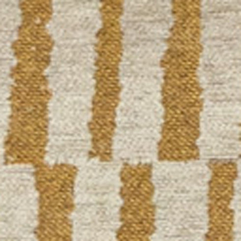 8' Gold And Beige Geometric Berber Washable Round Rug With UV Protection
