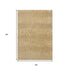 8' Gold And Beige Geometric Berber Washable Round Rug With UV Protection