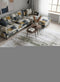 8' White Gray And Green Abstract Washable Round Rug With UV Protection
