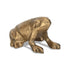 3" Antiqued Gold Cast Iron Frog Figurine