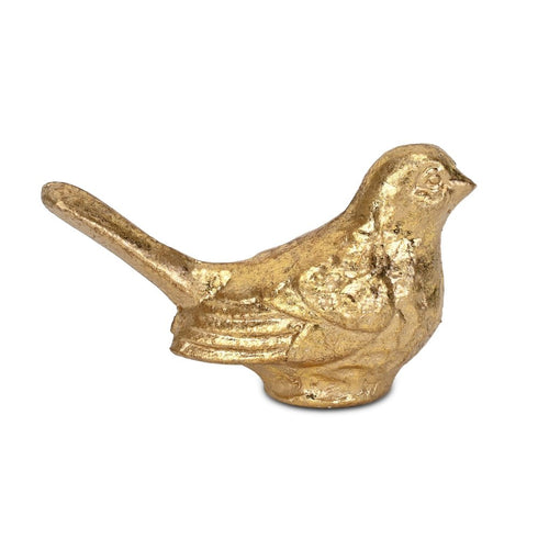 5" Gold Cast Iron Bird Figurine