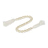 24" White Pearl Beads Decorative Tassel