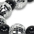 48" Black And Silver Bling Bling Beads Decorative Tassel