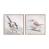Set Of Two Bird Natural Framed Wall Art
