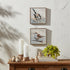 Set Of Two Bird Natural Framed Wall Art