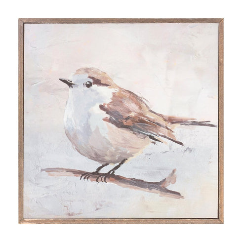 Set Of Two Bird Natural Framed Wall Art