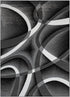 Grey, Black, White Modern Abstract Area Rug