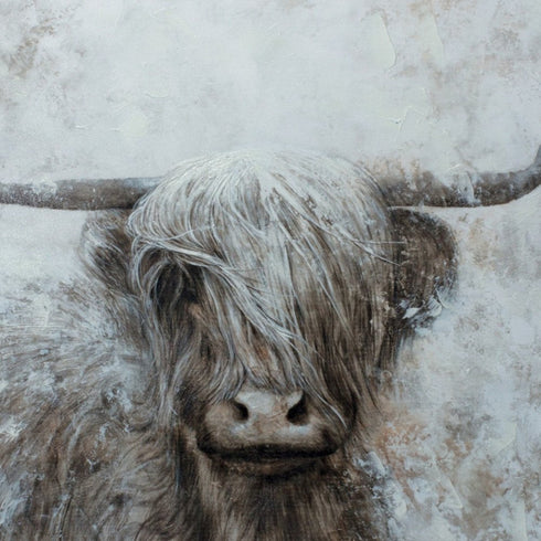 Mountain Bull Dark Brown Framed Wall Art