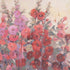 Hollyhock Floral Natural Framed Wall Art